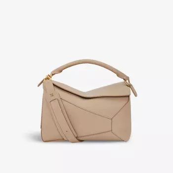 Кожаная сумка через плечо с пазлом Loewe, цвет sand