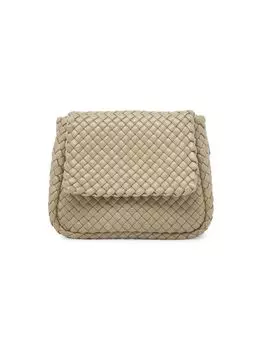 Кожаная сумка через плечо с подкладкой Cobble Bottega Veneta, золотой