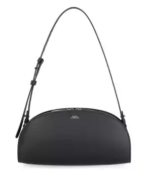 Кожаная сумка через плечо с регулируемой ручкой A.P.C., черный