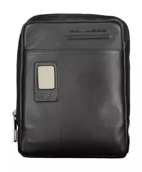 Кожаная сумка через плечо с регулируемым ремнем Piquadro, черный