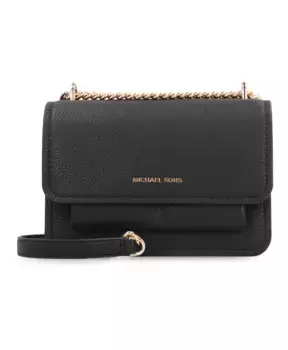Кожаная сумка через плечо с ремешком цепочкой Michael Kors, черный