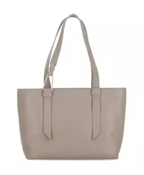 Кожаная сумка через плечо с ручками Coccinelle, бежевый