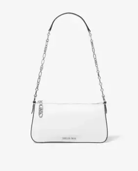 Кожаная сумка через плечо с ручкой-цепочкой Michael Michael Kors, белый