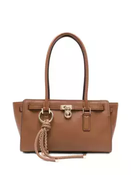 Кожаная сумка через плечо с ручкой сверху MICHAEL KORS, коричневый