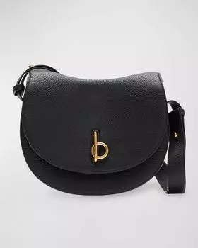 Кожаная сумка через плечо с седлом Rocking Horse Burberry, цвет Black