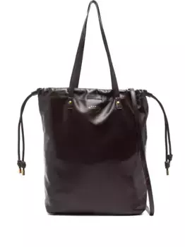 Кожаная сумка через плечо с серебряным шнурком ISABEL MARANT, красный