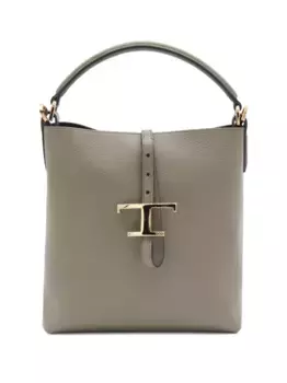 Кожаная сумка через плечо с Т-образной пряжкой TOD'S, зеленый