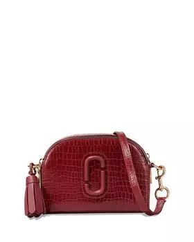 Кожаная сумка через плечо с тиснением Shutter MARC JACOBS, цвет Red