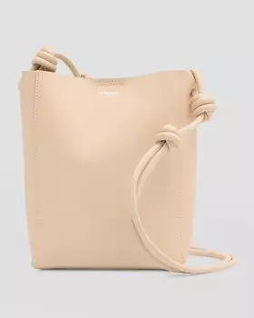 Кожаная сумка через плечо с узлом Giro Jil Sander, цвет Bone Jade