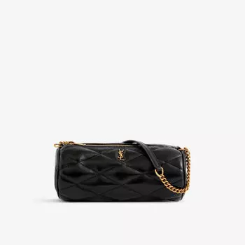 Кожаная сумка через плечо Sade XS Saint Laurent, черный
