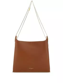 Кожаная сумка через плечо Saint Laurent, коричневый