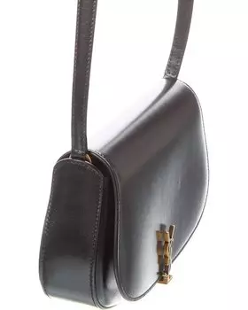 Кожаная сумка через плечо Saint Laurent Voltaire Box, черный