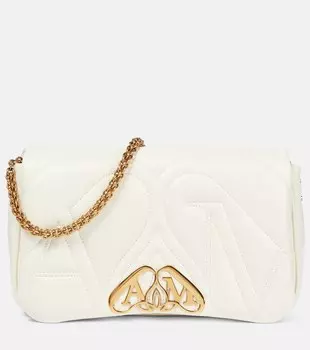 Кожаная сумка через плечо seal Alexander Mcqueen, белый