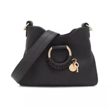 Кожаная сумка через плечо See by Chlo, черный