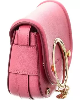 Кожаная сумка через плечо See by Chlo, розовый