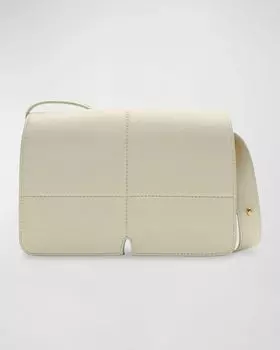 Кожаная сумка через плечо Snip с клапаном Burberry, цвет Almond