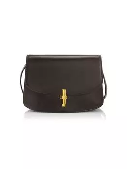 Кожаная сумка через плечо Sofia 8.75 The Row, коричневый