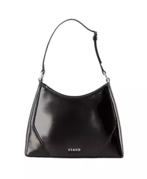 Кожаная сумка через плечо Staud, черный