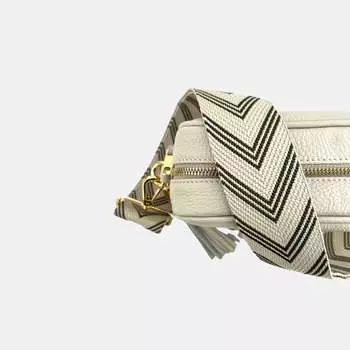 Кожаная сумка через плечо Stone с оливково-зеленым ремешком Arrow Apatchy London