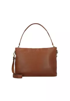 Кожаная сумка через плечо Structure Millau 43 см с отделением для ноутбука PLEVIER, цвет Cognac