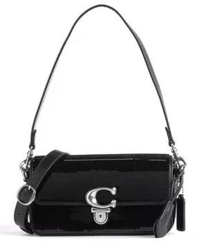 Кожаная сумка через плечо Studio Baguette Coach, черный
