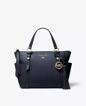 Кожаная сумка через плечо Sullivan, трансформируемая в плечо Michael Michael Kors, темно-синий