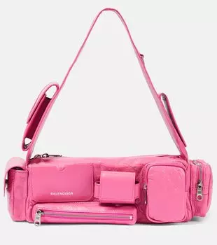 Кожаная сумка через плечо superbusy xs Balenciaga, розовый