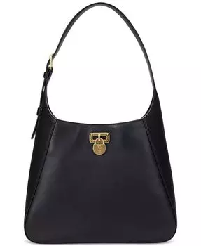Кожаная сумка через плечо Tanner среднего размера Lauren Ralph Lauren, черный