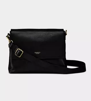 Кожаная сумка через плечо The Runner OSPREY LONDON, черный