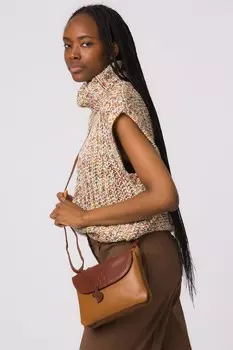 Кожаная сумка через плечо Tillie Conkca, коричневый