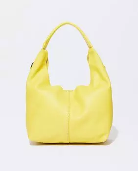 Кожаная сумка через плечо, трансформируемая в форму через плечо, с застежкой-молнией в стиле хобо желтого цвета Parfois, желтый