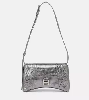 Кожаная сумка через плечо Treize XS Balenciaga, серебряный
