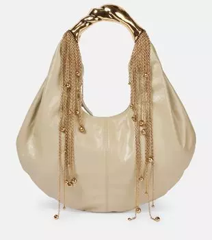 Кожаная сумка через плечо Twisted Shell Chlo, бежевый