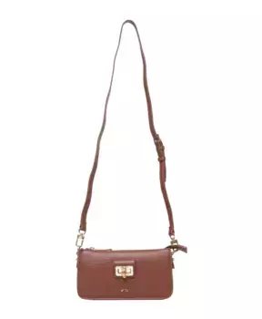 Кожаная сумка через плечо V73, коричневый