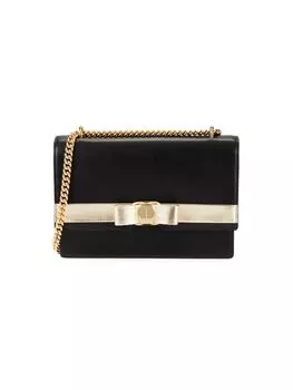 Кожаная сумка через плечо Vara Ferragamo, черный