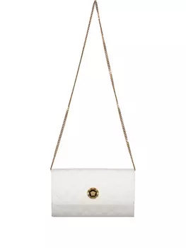 Кожаная сумка через плечо Versace, белый