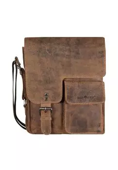 Кожаная сумка через плечо Vintage Revival Vol. 1 24 см Green Burry, коричневый