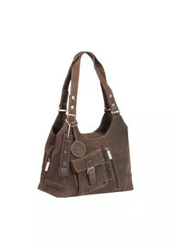 Кожаная сумка через плечо Vintage Revival Vol. 1 31 см Green Burry, цвет Sattelbraun