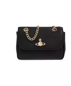 Кожаная сумка через плечо Vivienne Westwood, черный