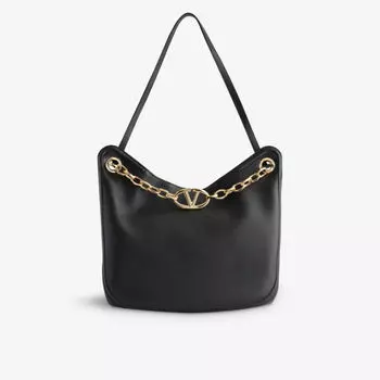 Кожаная сумка через плечо vlogo gate Valentino Garavani, цвет nero