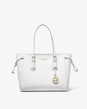 Кожаная сумка через плечо Voyager Michael Michael Kors, белый