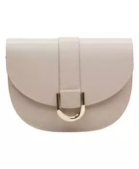 Кожаная сумка через плечо в элегантном стиле Estro, бежевый