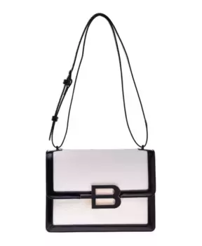 Кожаная сумка через плечо в и Baldinini, белый