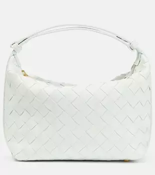 Кожаная сумка через плечо Wallace Mini Bottega Veneta, золотой