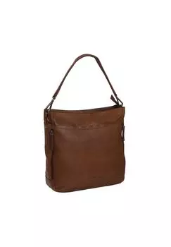 Кожаная сумка через плечо Wax с отделением для ноутбука 34 см The Chesterfield Brand, цвет Cognac