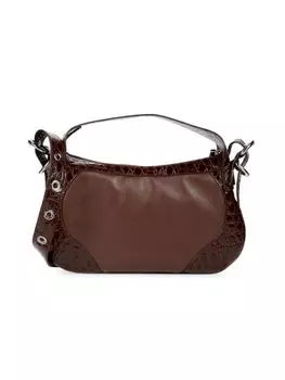 Кожаная сумка через плечо Yama By Far, коричневый