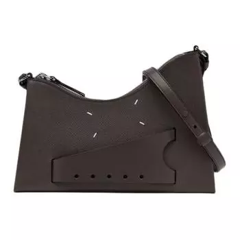 Кожаная сумка через плечо женская кофейного цвета Maison Margiela