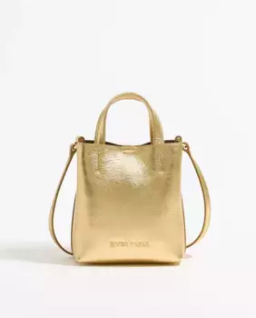 Кожаная сумка чихуахуа, трансформируемая в сумку через плечо Bimba y Lola, золотой