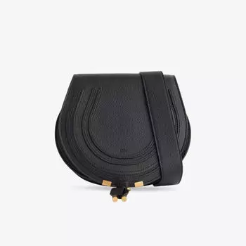 Кожаная сумка Chloe Marcie через плечо, черный