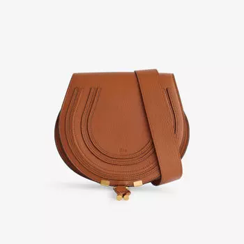 Кожаная сумка Chloe Marcie через плечо, коричневый